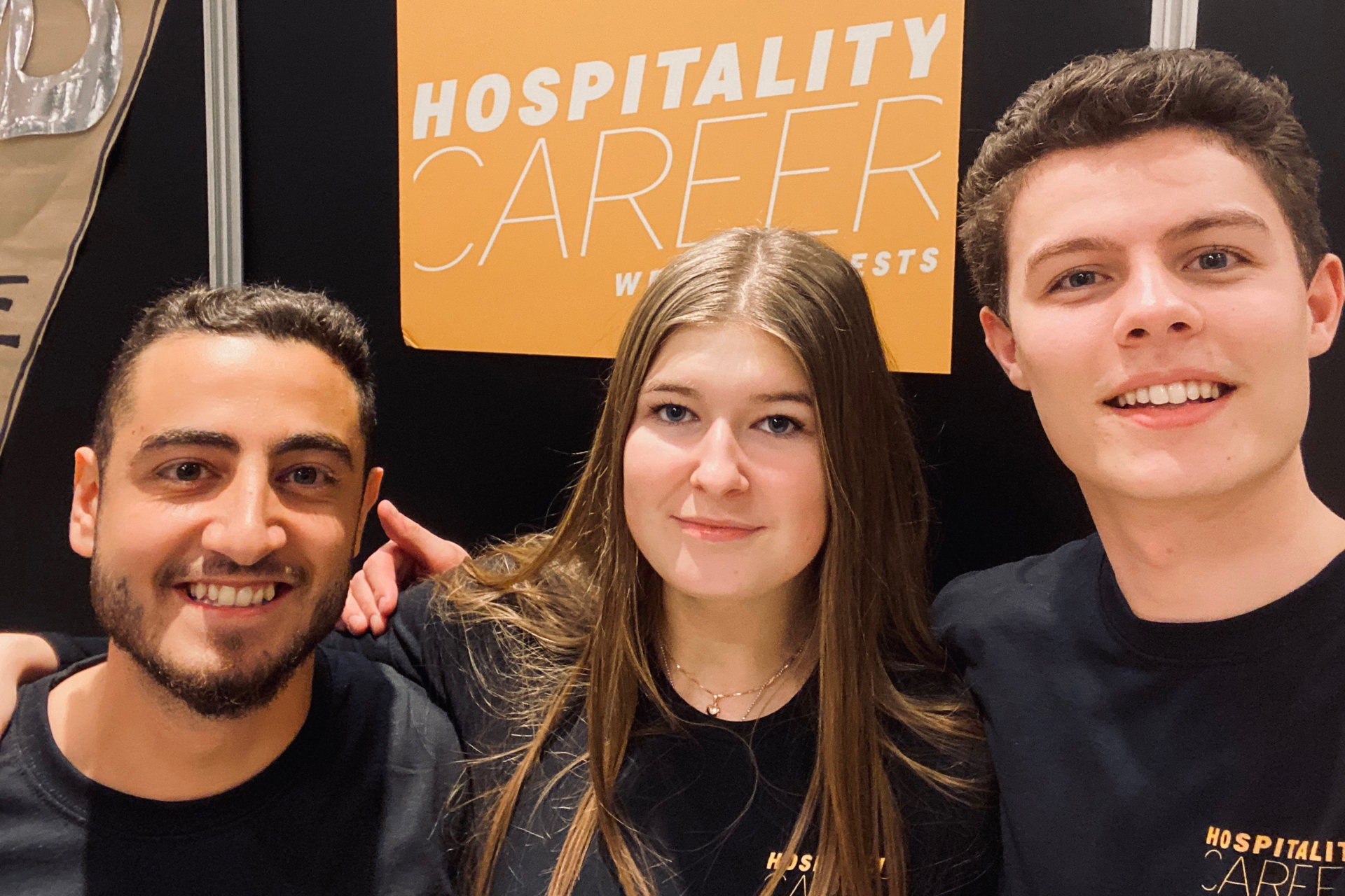 Ali Khatib, receptionist, Tivoli Hotel, Jasmin Sørensen, kokkeelev, Comwell Sorø og Malte Strunge, tjenerelev, Hotel Koldingfjord