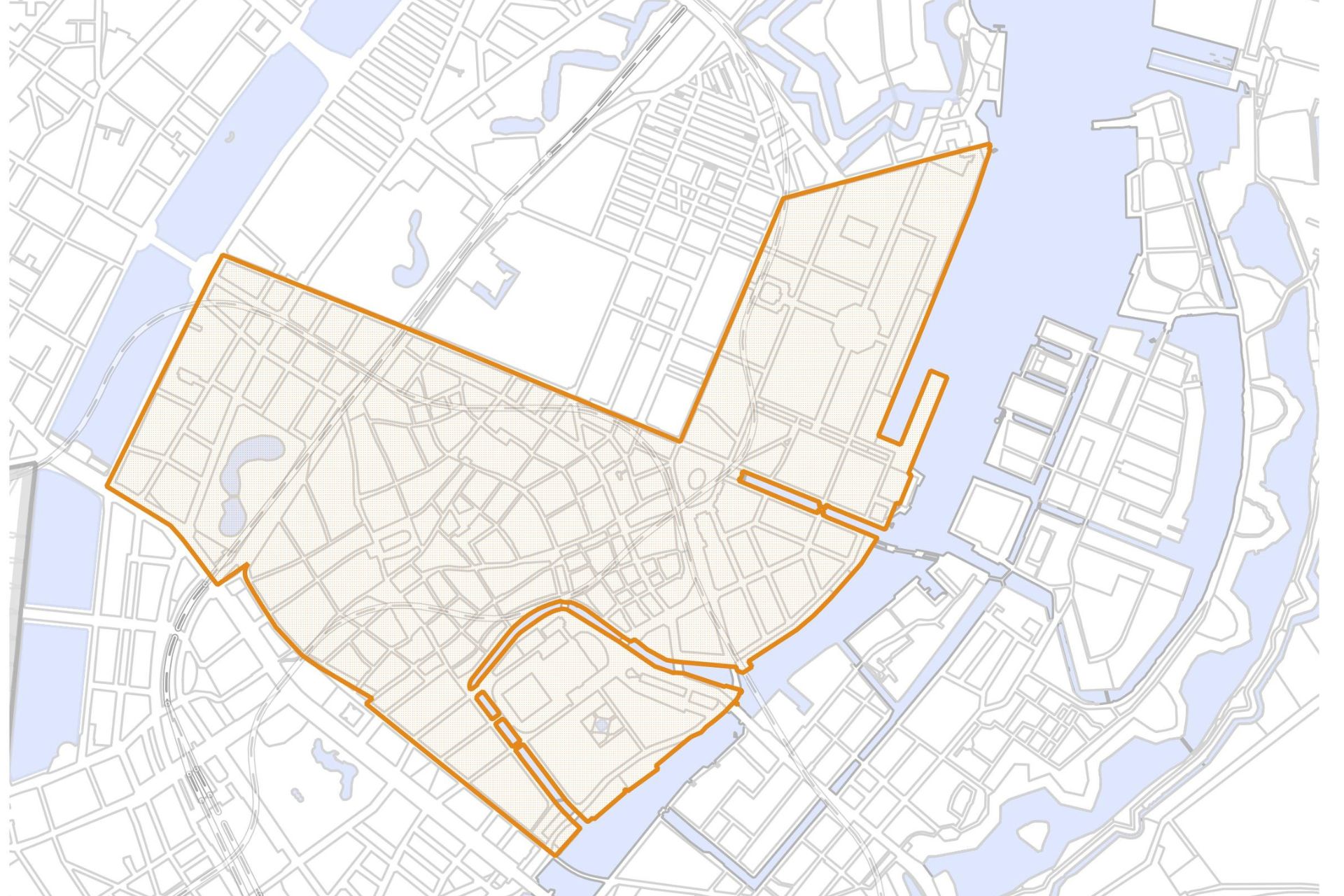 Sådan ser den foreslåede zone for hotelstoppet ud. Foto: Københavns Kommune.