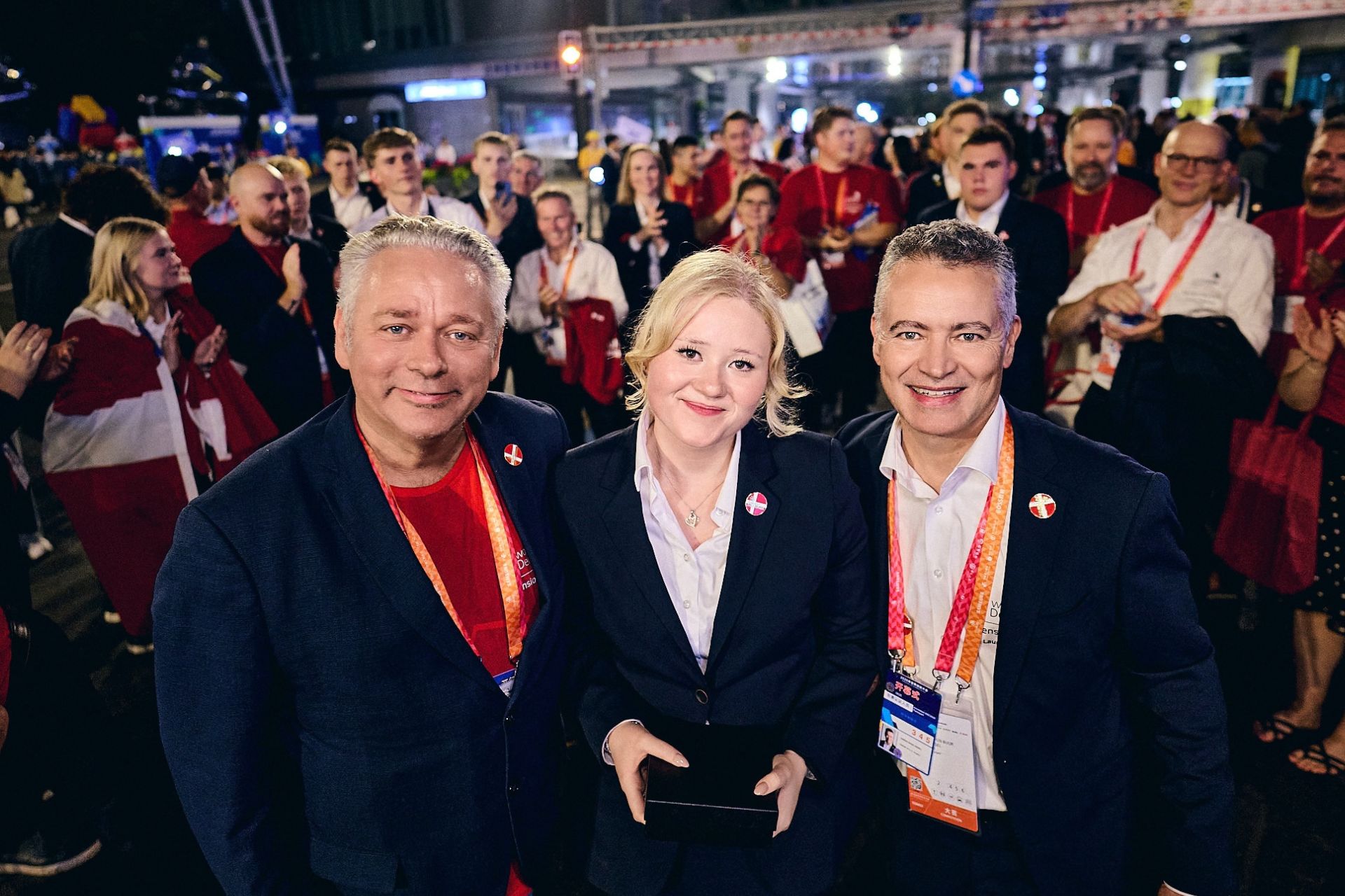 Receptionistelev Johanne Marie Lindhard Pedersen ved kåringerne. Foto: Lasse Skov, SkillsDenmark